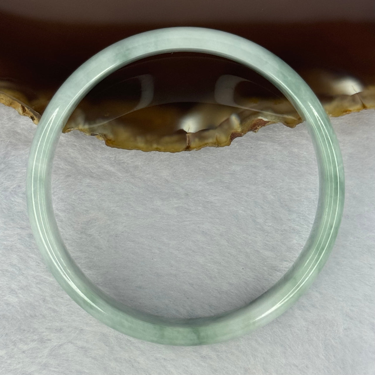Type A Deep Green and Lavender Piao Hua Jadeite Bangle 27.61g Internal Diameter 52.4mm 12.6 by 5.5mm (Internal Line) - Huangs Jadeite and Jewelry Pte Ltd