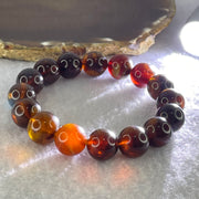 Natural Cognac Amber Beads Bracelet 17.69g 17cm 12.9mm 16 Beads - Huangs Jadeite and Jewelry Pte Ltd