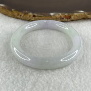 Type A Natural Light Lavender Light Green Jadeite Oval Bangle 37.95g Inner Diameter 54.6mm 9.3 by 8.7mm (Very Very Slight Internal Lines) - Huangs Jadeite and Jewelry Pte Ltd