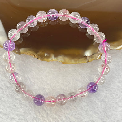 Natural super 7 Crystal Bracelet 13.14g 7.3mm 26beads - Huangs Jadeite and Jewelry Pte Ltd