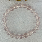 Natural Rose Quartz Beads Bracelet 天然玫瑰石英珠手链 20.77g 16cm 8.9mm 22 Beads - Huangs Jadeite and Jewelry Pte Ltd