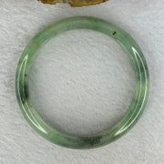 Type A Green Piao Hua Jadeite Bangle Internal Diameter 54.3mm 35.82g 9.9 by 7.5mm (Slight External Line) - Huangs Jadeite and Jewelry Pte Ltd