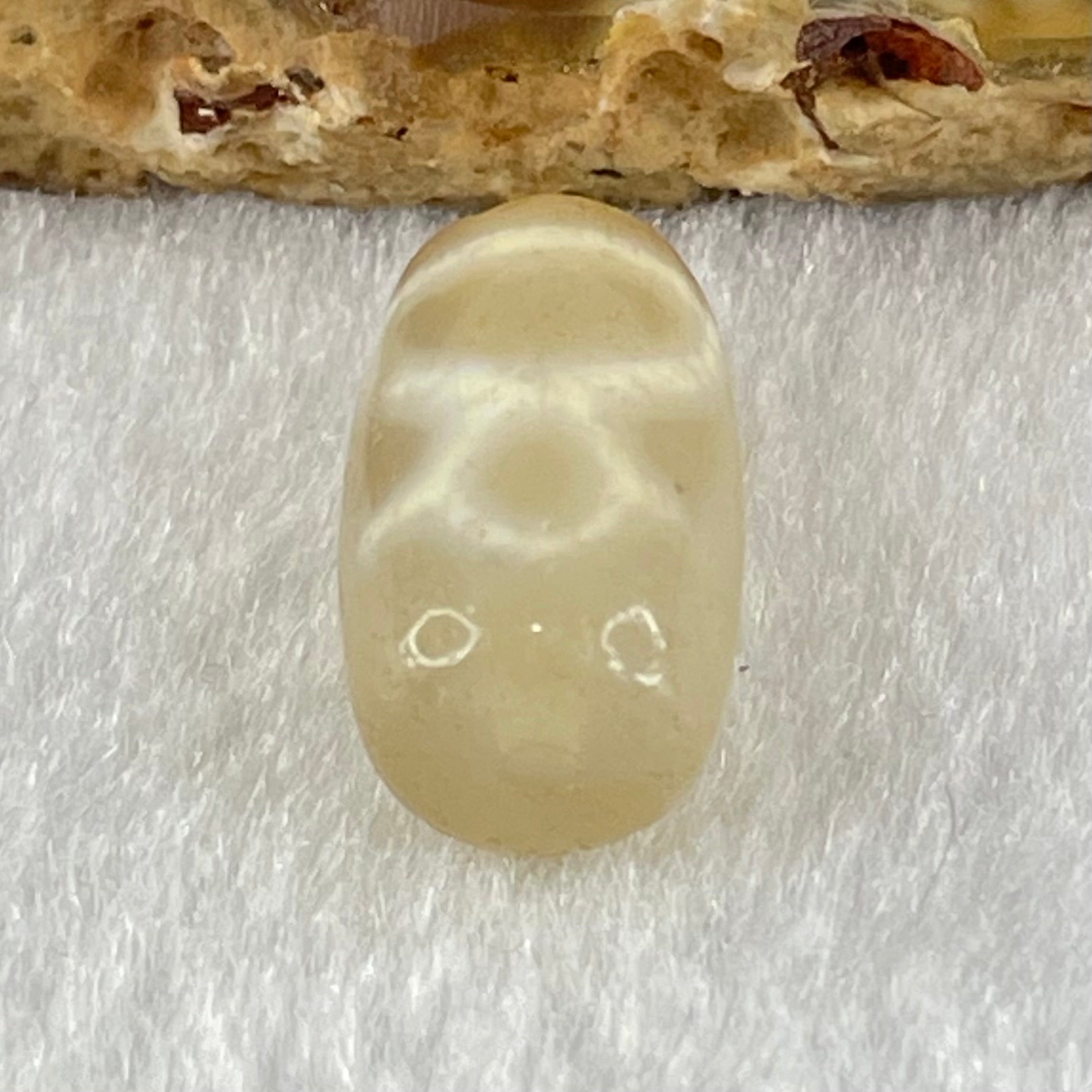 Natural Powerful Tibetan Old Oily Agate Double Cai Shen God of Fortune Dzi Bead Heavenly Master (Tian Zhu) 双财神长天珠 2.88g 17.6 by 9.9mm - Huangs Jadeite and Jewelry Pte Ltd