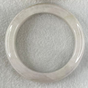 Type A Faint Lavender with Brown Patches Jadeite Bangle 66.86g Internal Diameter 56.0mm 12.7 by 9.4mm (Internal Lines) - Huangs Jadeite and Jewelry Pte Ltd