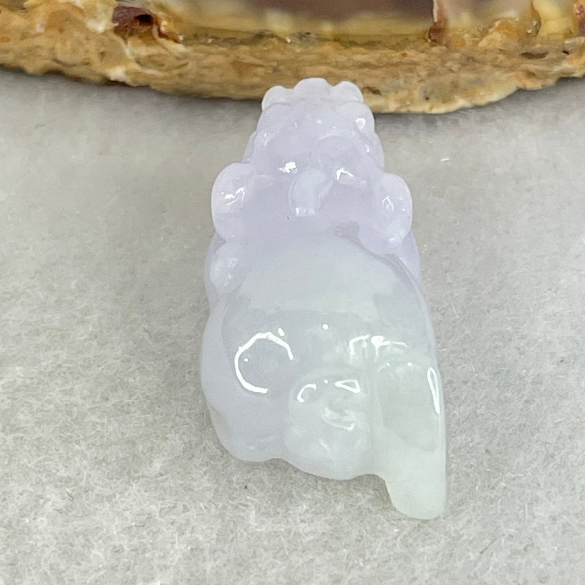 Type A Full Lavender Jadeite Pixiu Pendant Charm 6.44g 25.6 by 12.9 by 10.2mm - Huangs Jadeite and Jewelry Pte Ltd