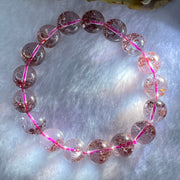 Good Grade Natural Strawberry Quartz Beads Bracelet 28.73g 15cm 10.9mm 17 Beads - Huangs Jadeite and Jewelry Pte Ltd