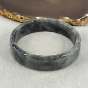 Type A Grey Black Wuji Jadeite Bangle 45.76g Inner Diameter 58.2mm 15.0 by 4.8mm (Internal Lines) - Huangs Jadeite and Jewelry Pte Ltd