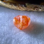 Natural Ferruginous Quartz Heart Shape Charm 1.81g 13.0 by 14.3 by 6.6mm - Huangs Jadeite and Jewelry Pte Ltd