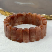 Natural Red Rutilated Quartz Bracelet 55.78g 17cm 20.9 by 9.2 by 6.9mm 22 Beads - Huangs Jadeite and Jewelry Pte Ltd