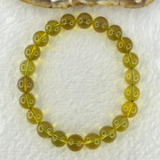 Natural Purple Honey Amber Beads Bracelet 天然紫蜜琥珀手链 5.99g 15cm 7.7mm 23 Beads - Huangs Jadeite and Jewelry Pte Ltd