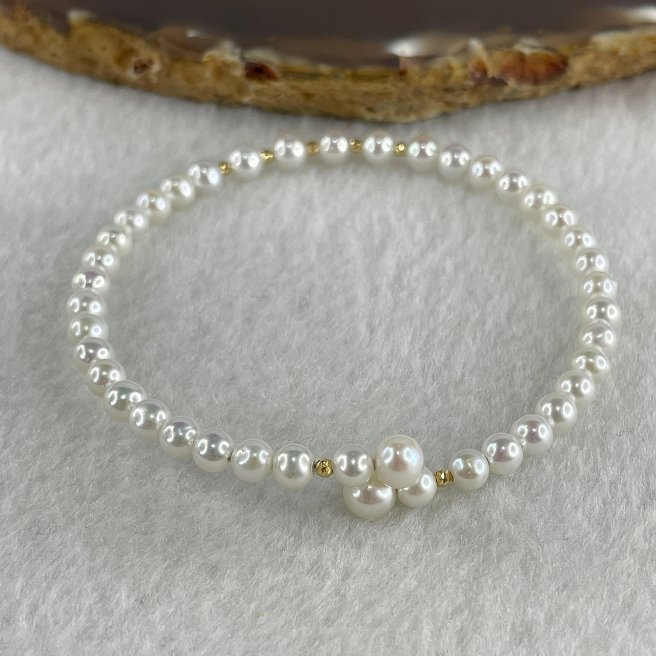 稀有认证高级天然金发晶石英手链手牌天然高级金顺发水晶手牌手链 50.63 克 18 厘米 15.7 x 9.9 x 6.2 毫米 25 件