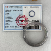 Baby Kids Type A Semi Icy Wuji Grey Jadeite Bangle Internal Diameter 40.1mm 25.02g 11.6 by 6.2mm (Fine Internal Lines) - Huangs Jadeite and Jewelry Pte Ltd