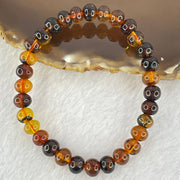 Natural Mixed Amber Beads Bracelet 6.57g 16.5cm 8.0mm 31 Beads - Huangs Jadeite and Jewelry Pte Ltd