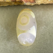 Natural Powerful Tibetan Old Oily Agate 3 Eyes Dzi Bead Heavenly Master (Tian Zhu) 三眼天诛 3.15g 20.2 by 10.2mm - Huangs Jadeite and Jewelry Pte Ltd