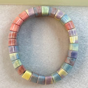 Natural Rainbow Gobi Agate Beads Bracelet 42.61g 15.5cm 16.3 by 6.7 by 7.6mm - Huangs Jadeite and Jewelry Pte Ltd