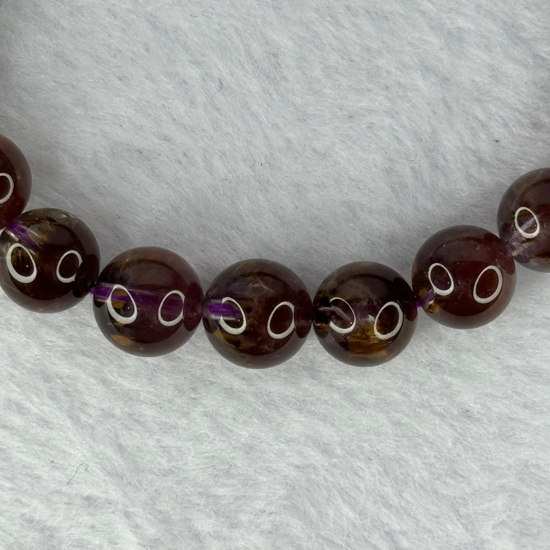 Very Good Grade Natural Auralite 23 Bracelet 天然激光23手链 26.71g 16.5cm 9.9mm 20 Beads - Huangs Jadeite and Jewelry Pte Ltd