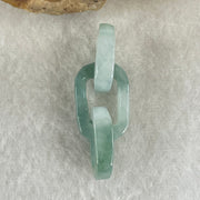 Type A Blueish Green with Faint White Jadeite Rolo Link Chain for Setting 2.43g 15.2 by 10.3 by 3.6mm - Huangs Jadeite and Jewelry Pte Ltd