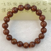 Natural Dark Red Phantom Quartz Bracelet 19.89g 14cm 9.2mm 19 Beads - Huangs Jadeite and Jewelry Pte Ltd