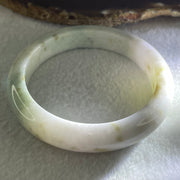 Type A Faint Lavender and Faint Blueish Green with Brown Patches Jadeite Bangle 62.77g Internal Diameter 59.2mm 12.6 by 8.7mm (Close to Perfect) - Huangs Jadeite and Jewelry Pte Ltd