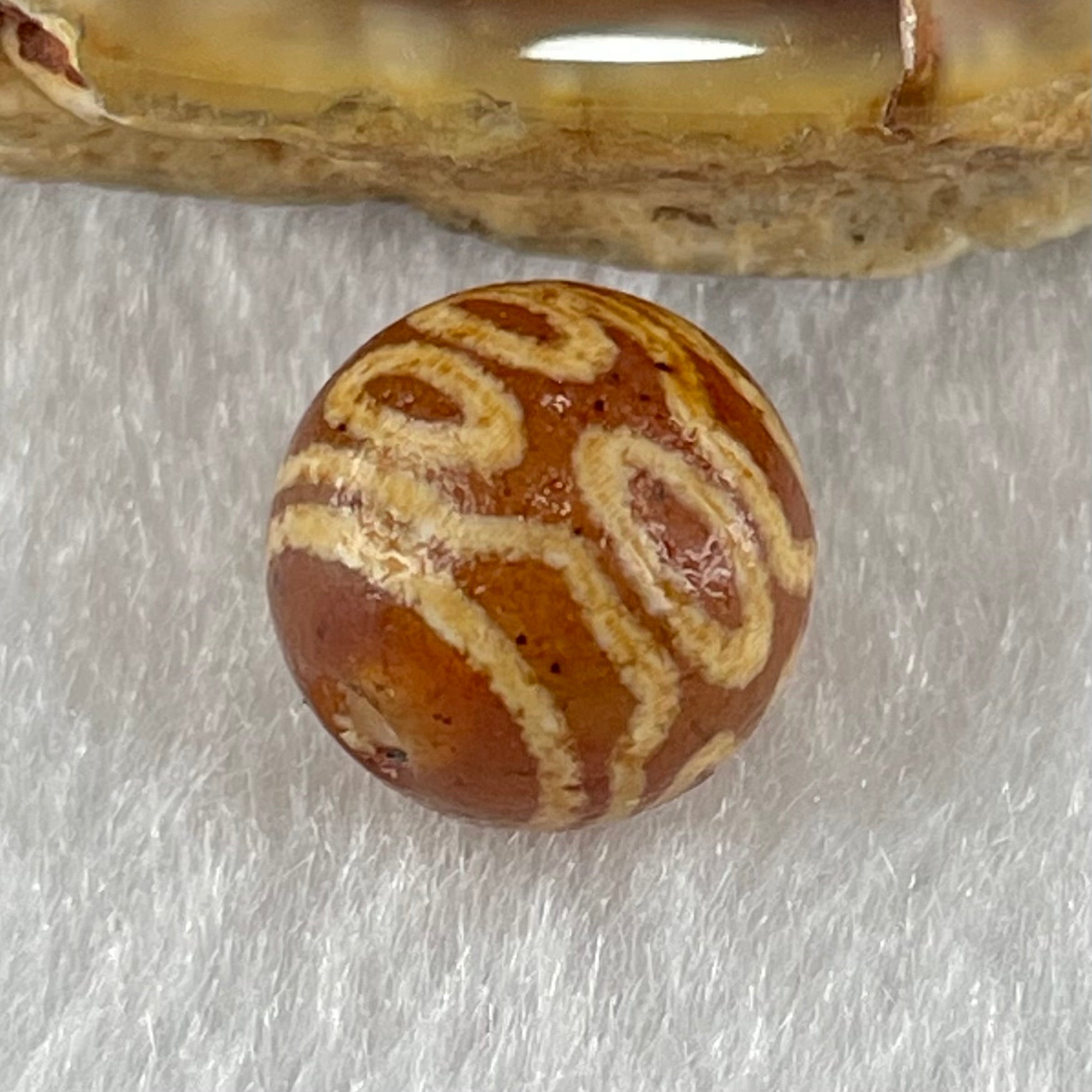 Natural Powerful Tibetan Old Oily Agate 7 Eyes Dzi Bead Heavenly Master (Tian Zhu) 七眼天诛 1.44g 10.0 by 10.3mm - Huangs Jadeite and Jewelry Pte Ltd