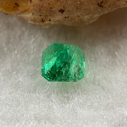 Natural Colombia Vivid Green Emerald (Beryl) Cut-Cornered Square Step cut 0.47ct 4.5 by 4.5 by 3.5mm - Huangs Jadeite and Jewelry Pte Ltd