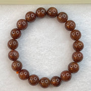 Natural Dark Red Phantom Quartz Bracelet 19.89g 14cm 9.2mm 19 Beads - Huangs Jadeite and Jewelry Pte Ltd