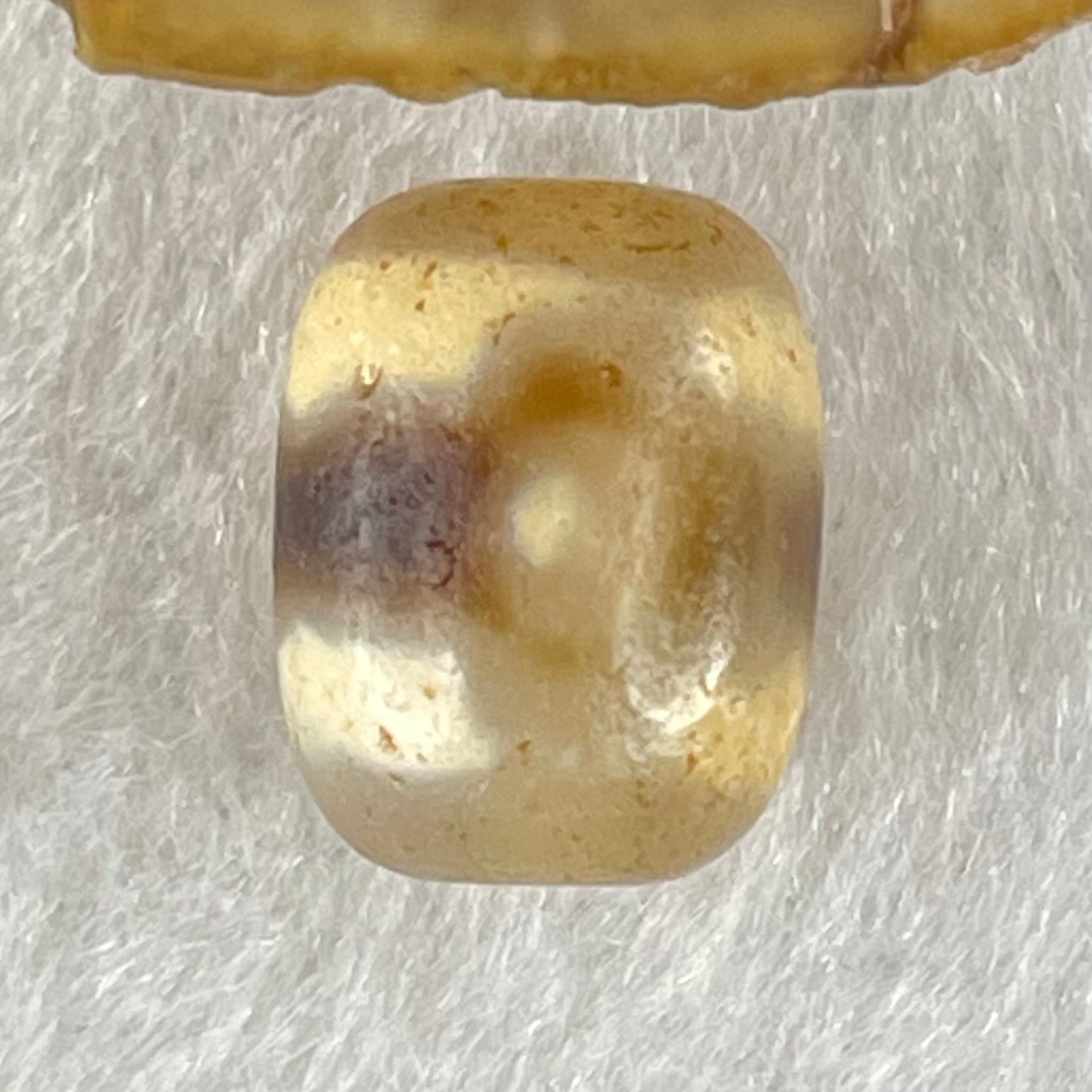 Natural Powerful Tibetan Old Oily Agate 3 Eyes Dzi Bead Heavenly Master (Tian Zhu) 三眼天诛 2.68g 13.9 by 13.9 by 10.9mm - Huangs Jadeite and Jewelry Pte Ltd