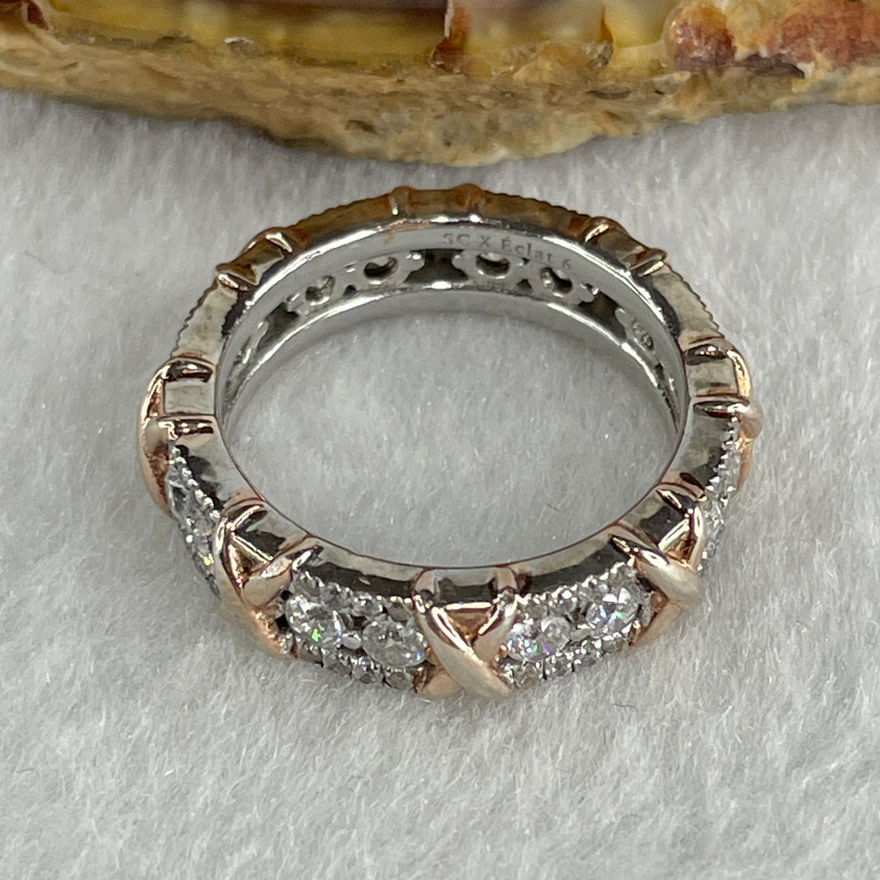 Moissanite in S925 Sliver Ring 5.33g 5.5 by 2.5mm US 6.2 HK13.4
