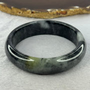 Type A Wuji Black Grey and Yellow Jadeite Bangle 72.74g Internal Diameter 60.5mm 16.4 by 8.1mm (Close to Perfect) - Huangs Jadeite and Jewelry Pte Ltd