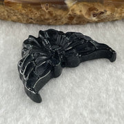 Type A Opaque Black Omphacite Butterfly Pendant Charm 5.11g 29.8 by 23.3 by 6.0mm - Huangs Jadeite and Jewelry Pte Ltd