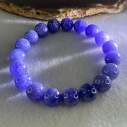 Above Average Grade Natural Blue Tanzanite Beads Bracelet 39.01g 16.5cm 10.6mm 19 Beads - Huangs Jadeite and Jewelry Pte Ltd