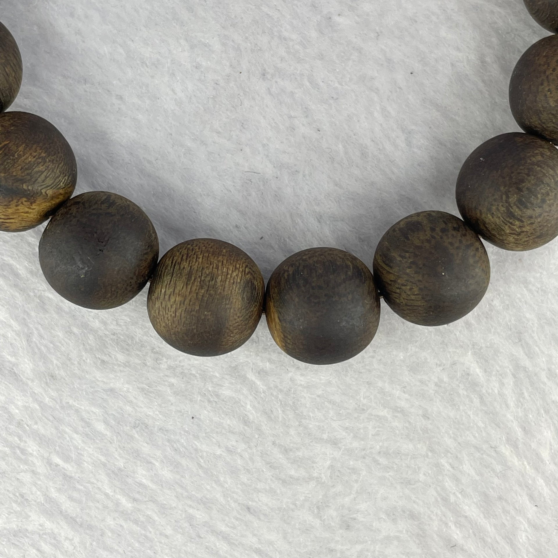 Rare Very Very High End Very Old Wild Vietnam Qi Nan Sinking Type Agarwood Beads Bracelet 罕见非常高端非常古老野生越南奇南沉沉型沉香珠手链 19.19g 19cm 12.8mm 17 Beads - Huangs Jadeite and Jewelry Pte Ltd