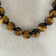 Natural Yellow Tiger's Eye Quartz Beads Bracelet 18.23g 15.5cm 8.5mm 23 Beads - Huangs Jadeite and Jewelry Pte Ltd