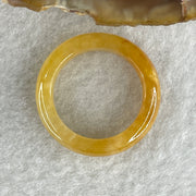 Natural Type A Yellowish Jadeite Ring 2.56g 4.7 by 3.5mm US 5.7 HK 12.4 (Internal Lines) - Huangs Jadeite and Jewelry Pte Ltd