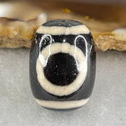 Natural Powerful Tibetan Old Oily Agate 1 Eye With Swastika Dzi Bead (Hotu Dzi) 4.62g 17.5 by 13.2mm - Huangs Jadeite and Jewelry Pte Ltd