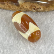 Natural Powerful Tibetan Old Oily Agate Tiger Tooth Daluo Dzi Bead Heavenly Master (Tian Zhu) 虎呀天诛 2.95g 20.0 by 10.1mm - Huangs Jadeite and Jewelry Pte Ltd
