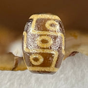 Natural Powerful Tibetan Old Oily Agate 9 Eyes Dzi Bead Heavenly Master (Tian Zhu) 九眼天诛 2.06g 13.8 by 10.0mm - Huangs Jadeite and Jewelry Pte Ltd