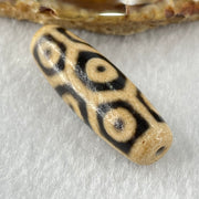 Natural Powerful Tibetan Old Oily Agate 9 Eyes Turtle Shell Dzi Bead Heavenly Master (Tian Zhu) 九眼龟壳天诛 9.80g 38.4 by 12.8mm - Huangs Jadeite and Jewelry Pte Ltd