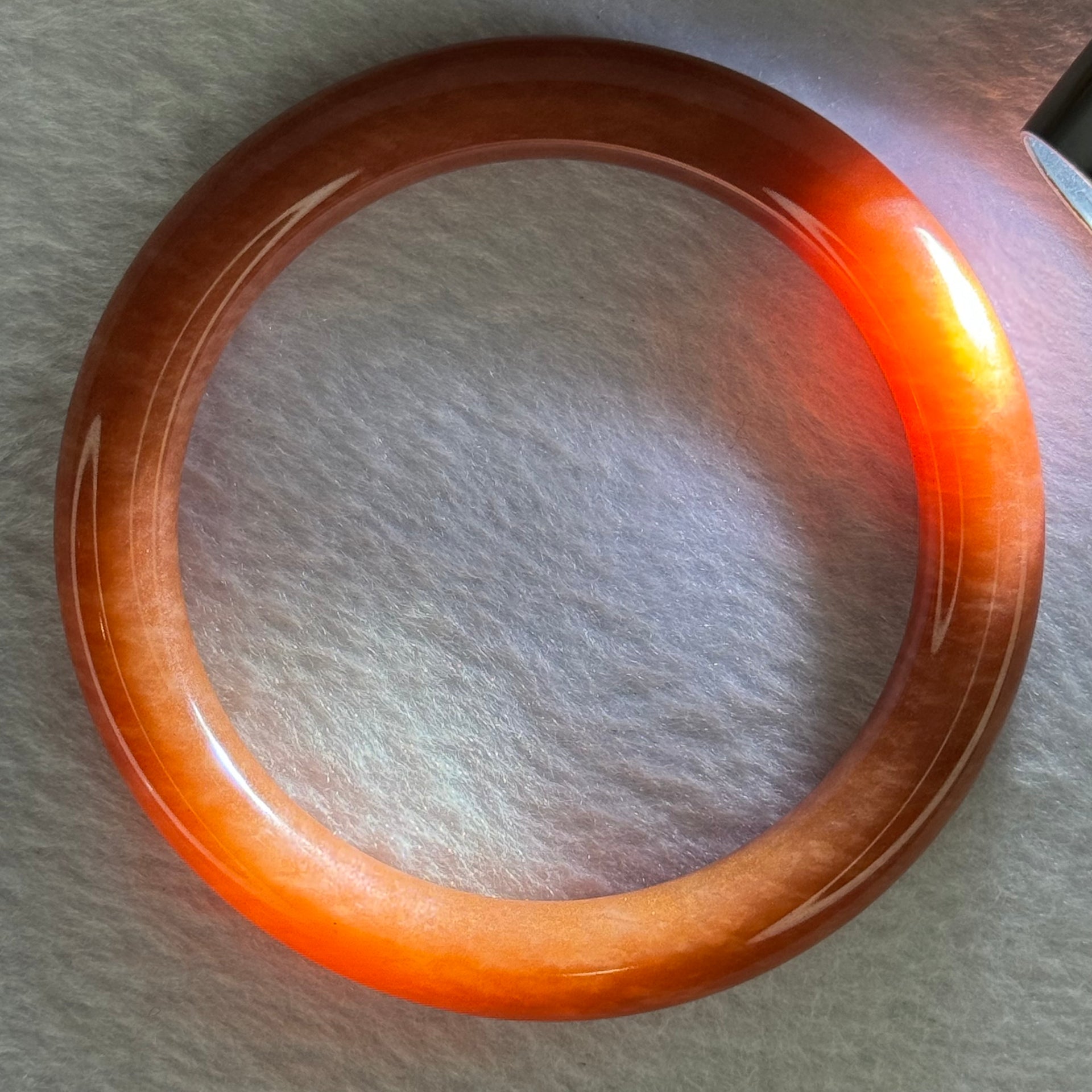 Red Quartzite Jade Bangle 天山玉手镯 Internal Diameter 61.0mm 49.43g 10.6 by 10.6mm - Huangs Jadeite and Jewelry Pte Ltd
