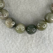 Natural Green Serpentine with White and Brown Beads Bracelet 37.90g 16.5cm 11.5mm 18Beads - Huangs Jadeite and Jewelry Pte Ltd