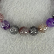 Natural Super 7 Beads Bracelet 32.42g 17.5cm 10.8mm 19 Beads - Huangs Jadeite and Jewelry Pte Ltd