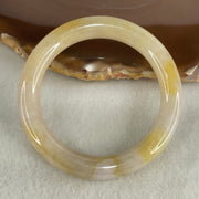 Type A Yellowish Brown and Lavender Jadeite Bangle 52.62g Internal Diameter 52.1mm 10.4 by 9.8mm (Very Slight Internal Lines and external Rough, Burnt) - Huangs Jadeite and Jewelry Pte Ltd