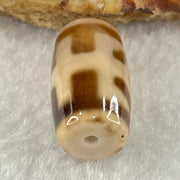 Natural Powerful Tibetan Old Oily Agate Patina Guiren Tairen Human Dzi Bead Totem Amulet Heavenly Master (Tian Zhu) 贵人天诛 4.81g 19.9 by 11.6mm - Huangs Jadeite and Jewelry Pte Ltd