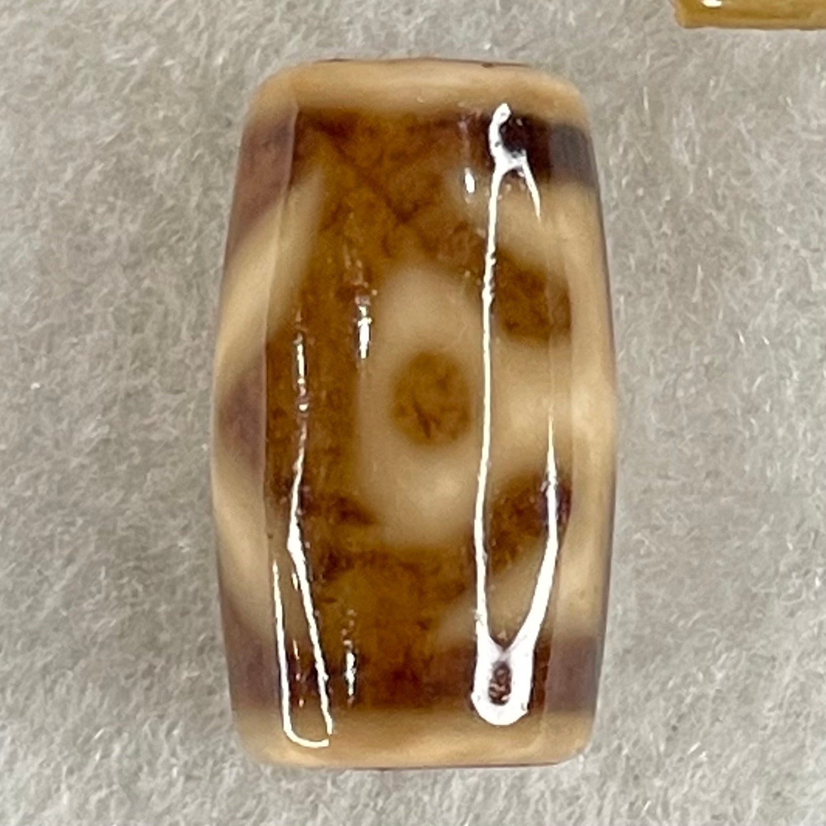 Natural Powerful Tibetan Old Oily Agate Patina Guiren Tairen Human Dzi Bead Totem Amulet Heavenly Master (Tian Zhu) 贵人天诛 4.70g 19.9 by 11.4mm - Huangs Jadeite and Jewelry Pte Ltd