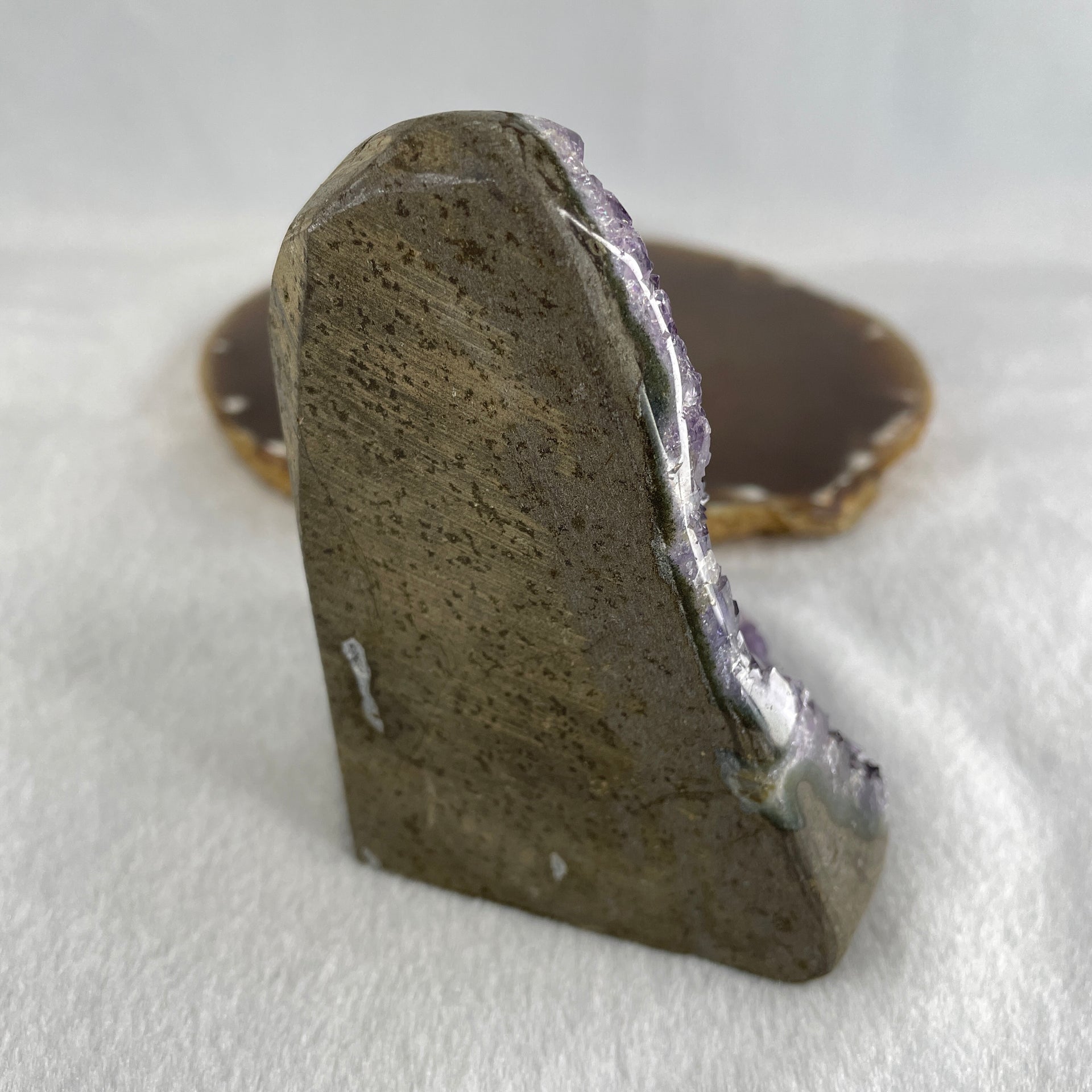 Natural Amethyst Rough Irregular Shaped Display 459.3g 85.2 by 69.4 by 96.2mm - Huangs Jadeite and Jewelry Pte Ltd