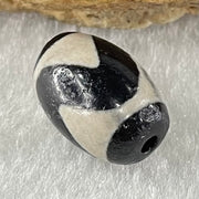Natural Powerful Tibetan Old Oily Agate Tiger Tooth Daluo Dzi Bead Heavenly Master (Tian Zhu) 1.89g 14.1 by 9.7mm - Huangs Jadeite and Jewelry Pte Ltd