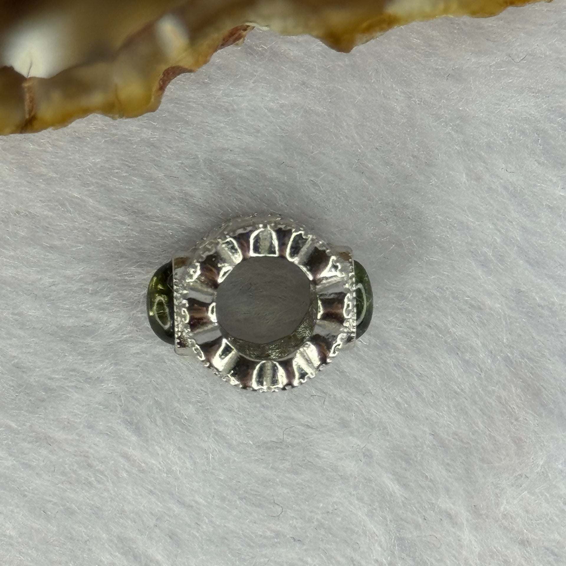 Natural Czech Republic Moldavite Meteorite Crystal in S925 Sliver Bracelet Charm 2.35g 15.1 by 11.5 by 9.3 / 6.0 by 3.5 by 2.0mm - Huangs Jadeite and Jewelry Pte Ltd