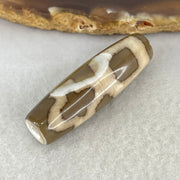 Natural Powerful Tibetan Old Oily Agate Cai Shen Dzi Bead Heavenly Master (Tian Zhu) 财神长天珠 9.35g 39.5 by 12.1mm - Huangs Jadeite and Jewelry Pte Ltd