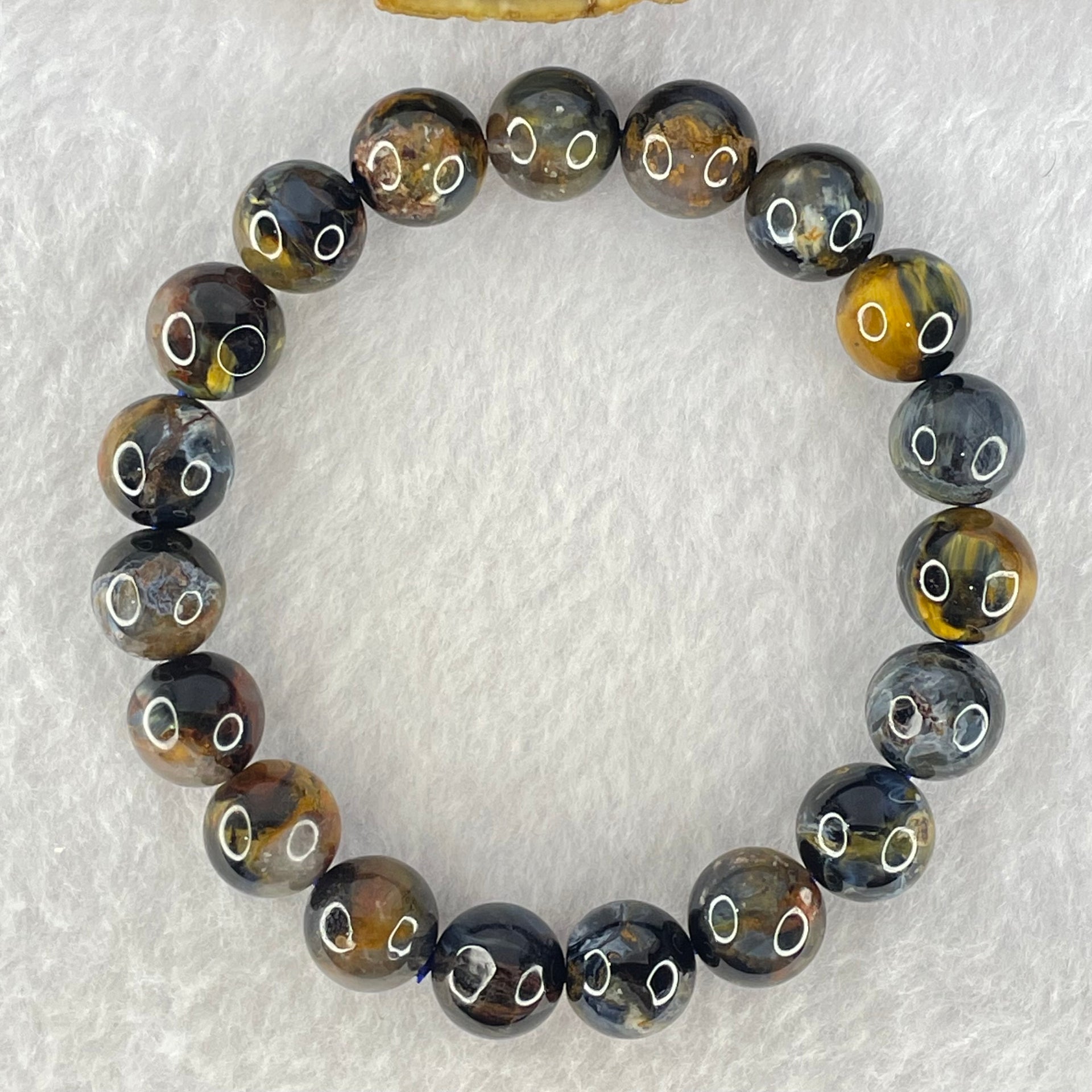 Good Grade Natural Petersite Beads Bracelet 31.46g 17cm 10.9mm 19 Beads - Huangs Jadeite and Jewelry Pte Ltd