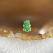 Type A Old Mine Full Green Jadeite Goldfish Charm Stone For Setting 0.20g 9.4 by 6.1 by 1.8mm - Huangs Jadeite and Jewelry Pte Ltd